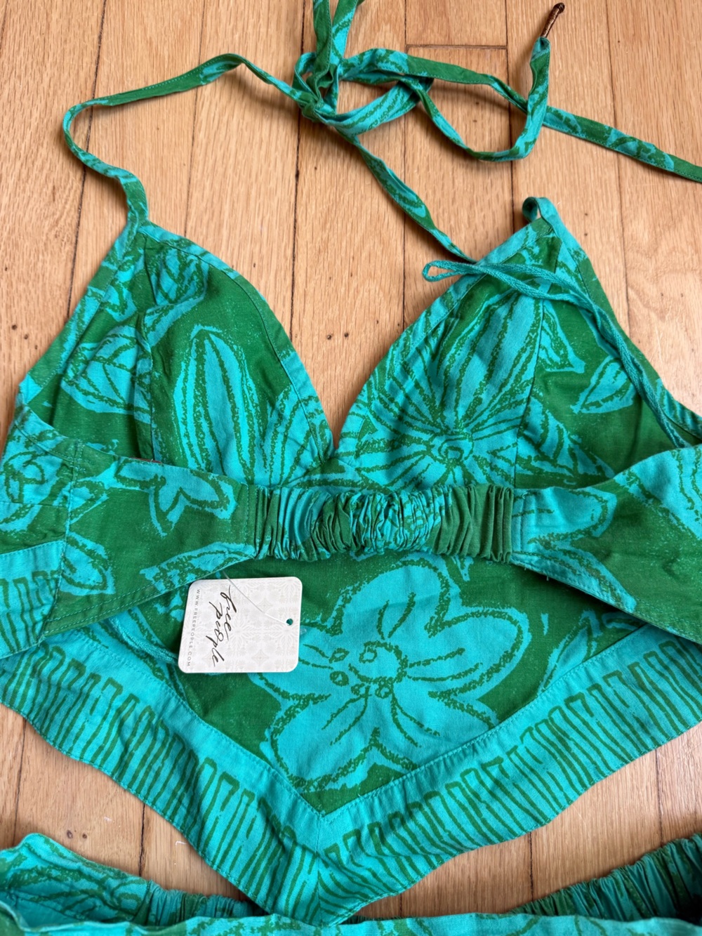 Free People Green Floral Two-Piece Skirt Set - Picture 10 of 11